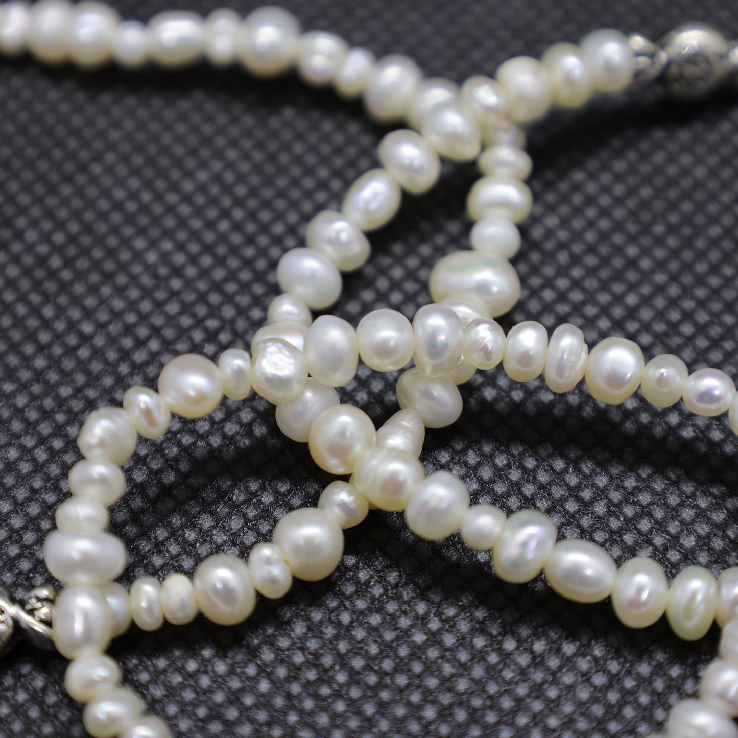 Bracelets Trio Bébé - Maman - Papa en Perles Baroques d'Eau Douce Blanches et Perles Argent "Love"