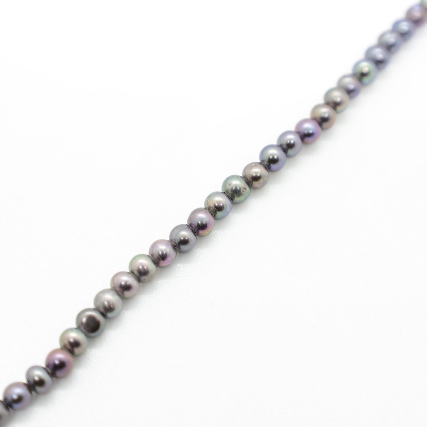 Collier Perles Baroques d'Eau Douce Noires, Gouttes en Pâtes de Verre Colorées et Fermoir Argent