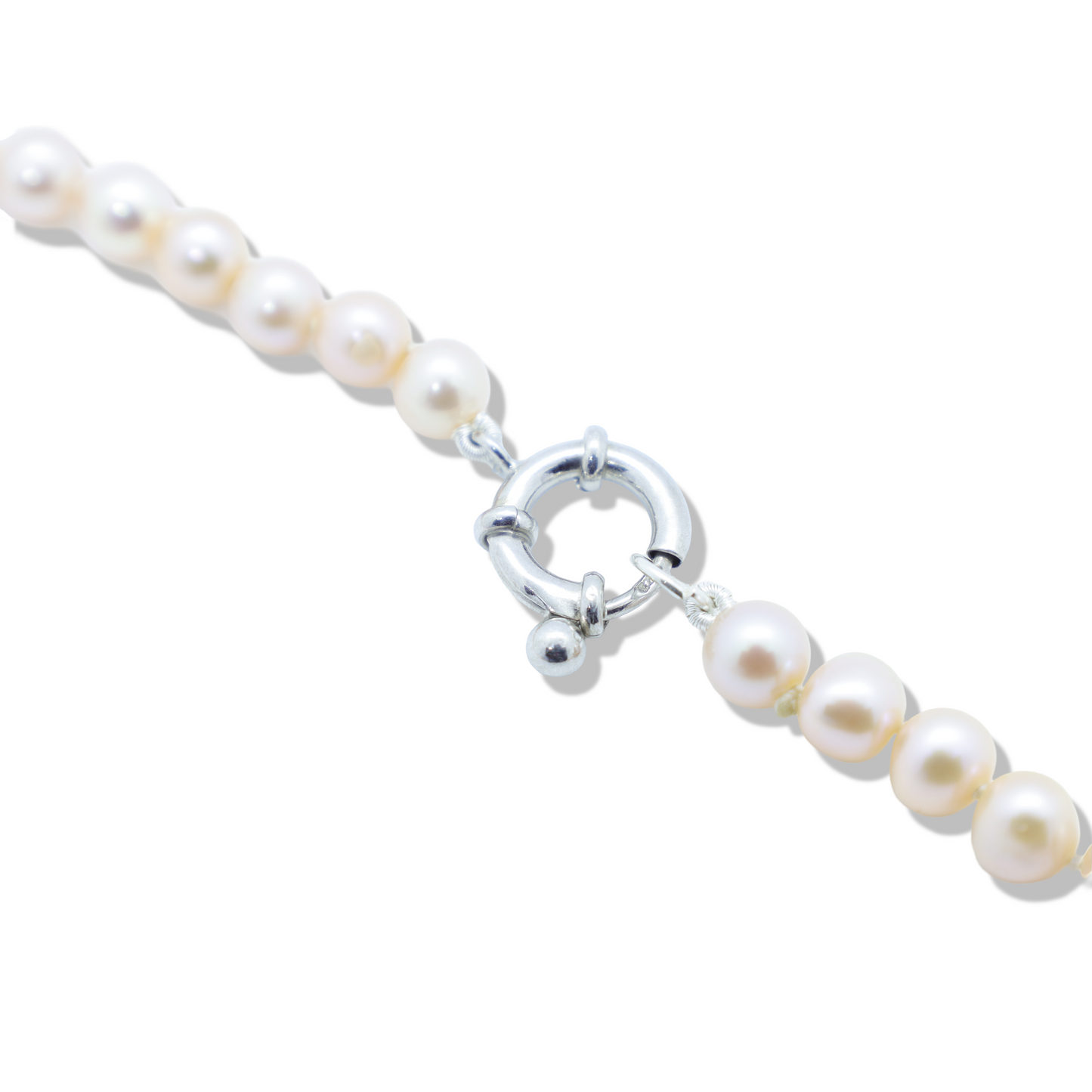 Collier Choker en Perles Baroques d'Eau Douce Saumonées
