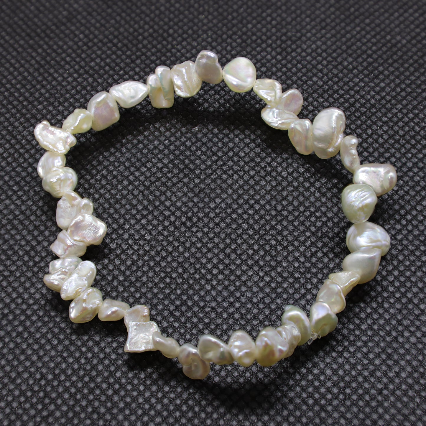 Bracelet Perles Keshi d'Eau Douce Blanches