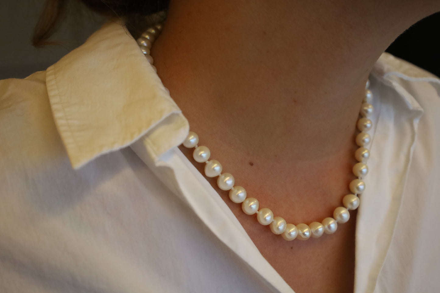 Collier Choker Perles Baroques d’Eau Douce Blanches