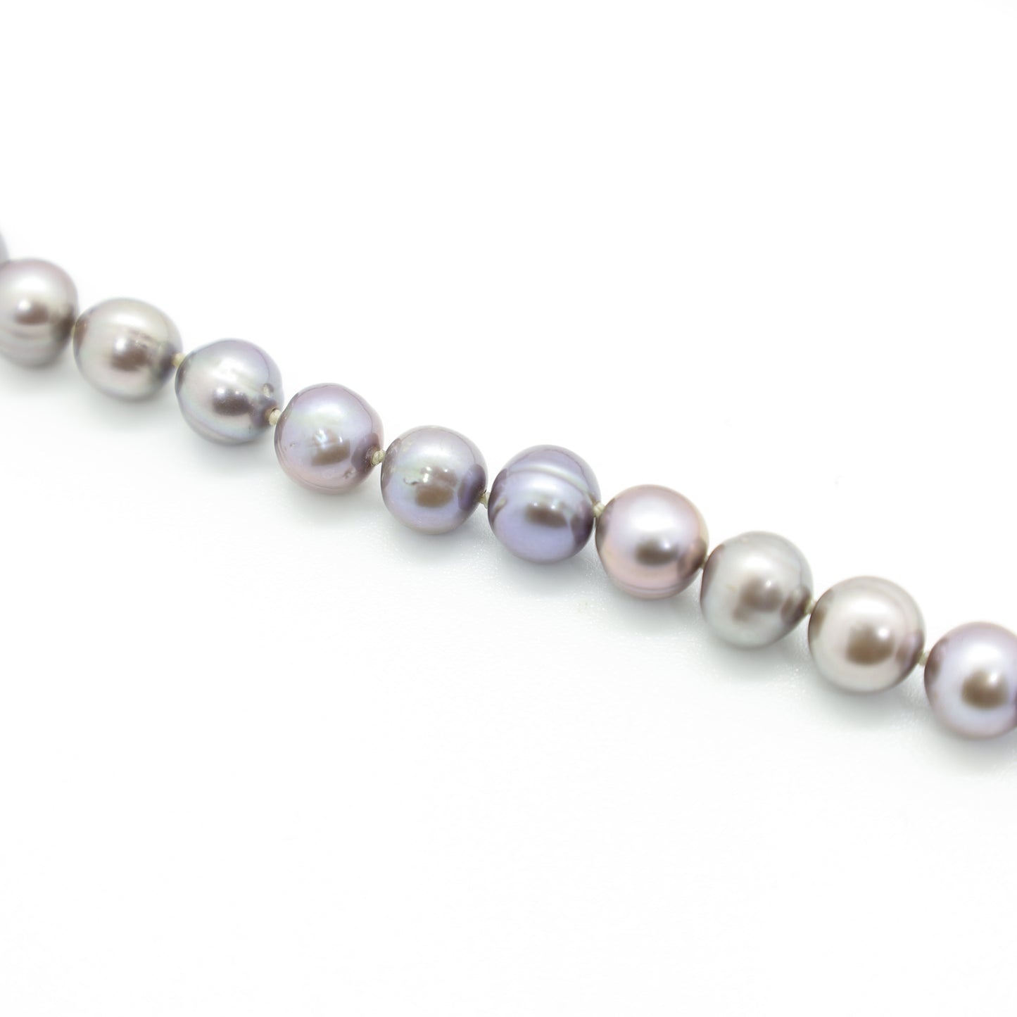 Collier Choker Perles Baroques d'Eau Douce Gris Violine