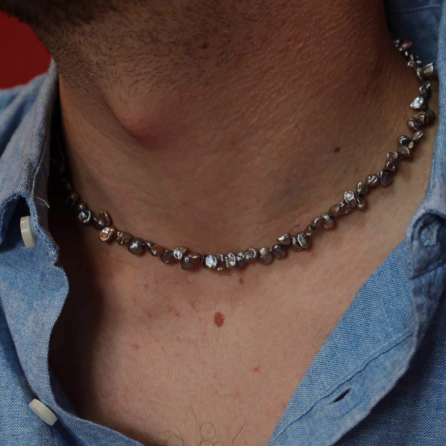 Collier Perles Keshi d'Eau Douce Violine